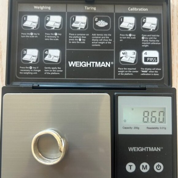 Sterling Silver SPOON RING Art Deco - Picture 12 of 12